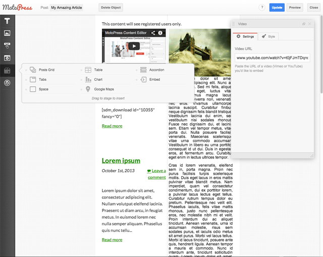 The MotoPress Interface
